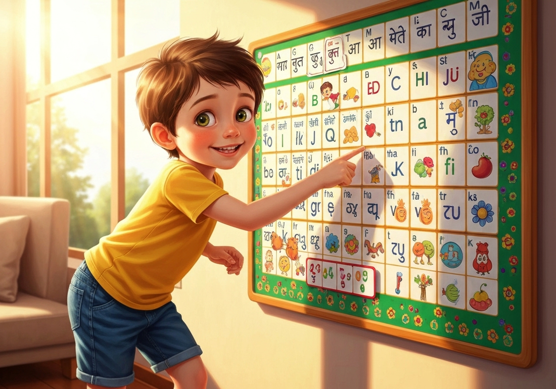 Creative Hindi Learning Board Ideas for Kids' Education
