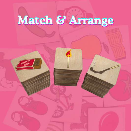 Match & Arrange – Wooden Matching & Sequencing Game