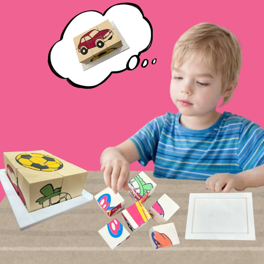 Cube Craze – 6-in-1 Wooden Puzzle