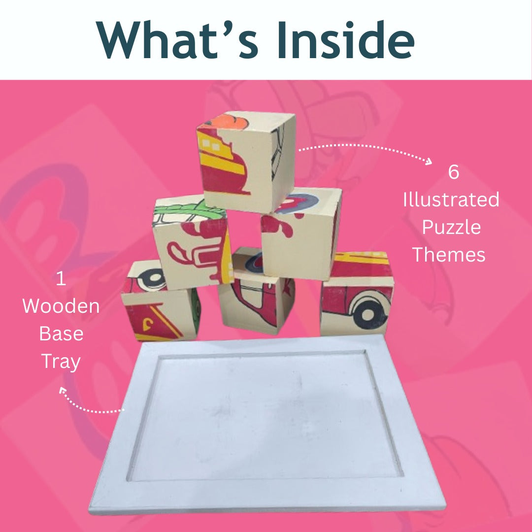 Cube Craze – 6-in-1 Wooden Puzzle