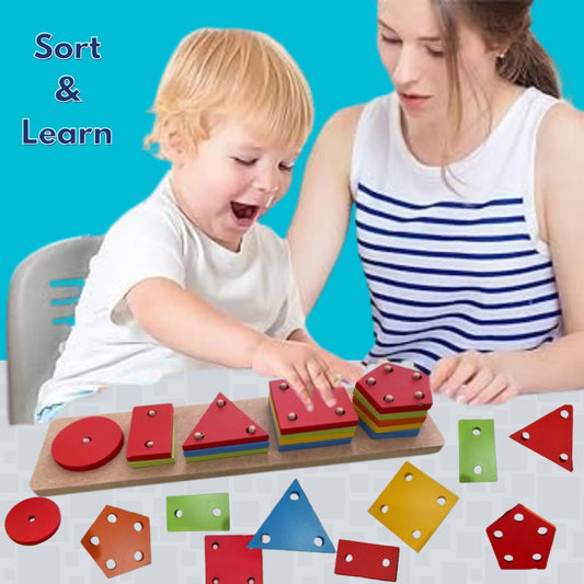 Sort & Learn – Shape Sorting & Stacking Toy