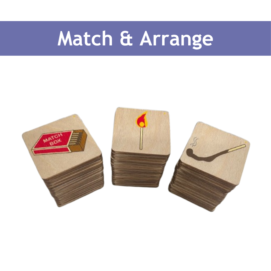 Match & Arrange – Wooden Matching & Sequencing Game