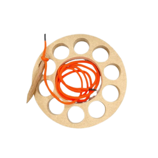 Spin & String - Wooden Threading Wheel