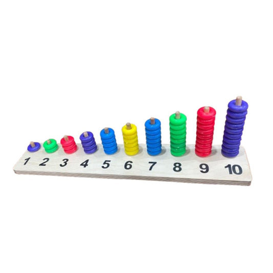 Numerical Ring Stacker - Montessori Counting Toy for Toddlers