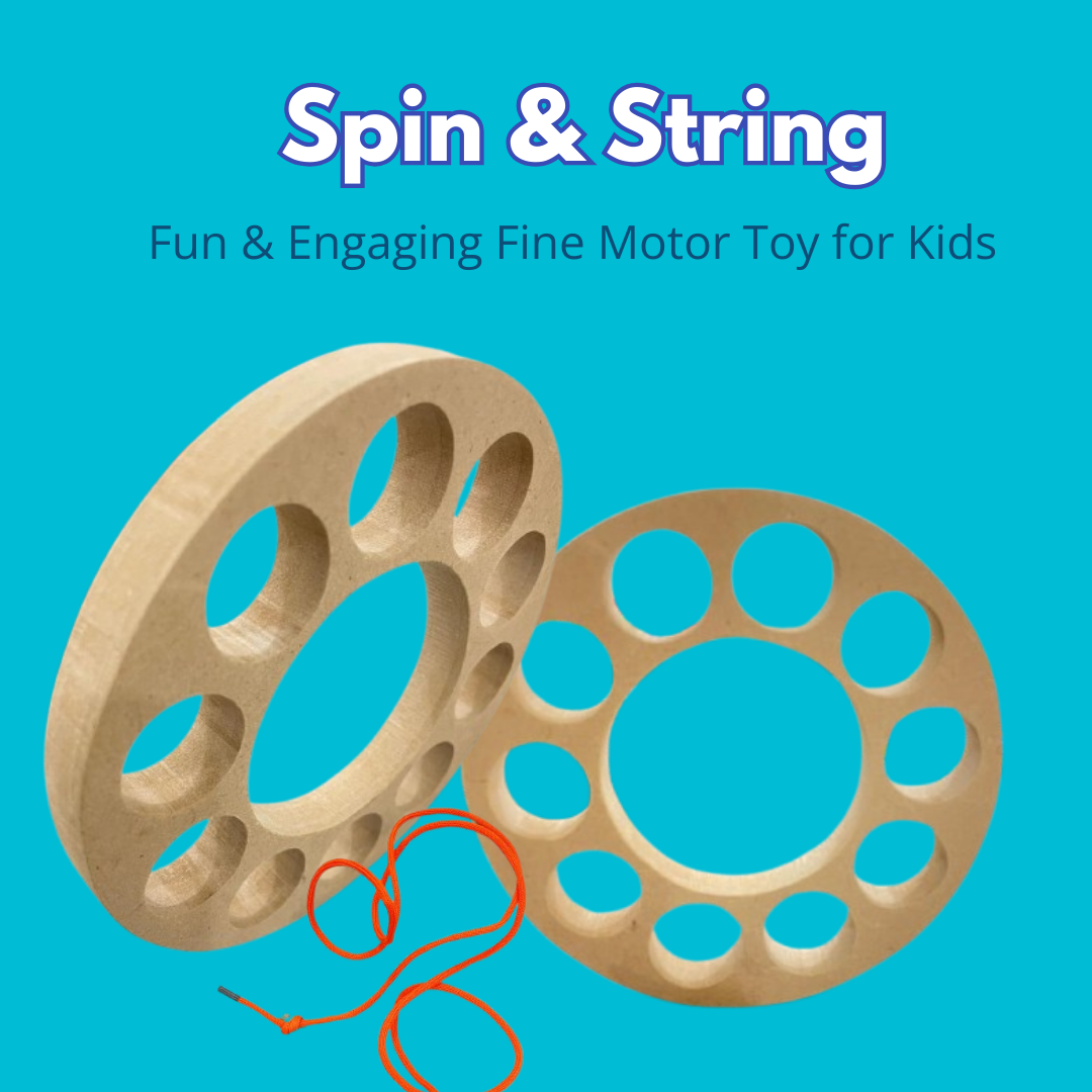 Draw String Spin Zuvoy Spin & String – Fine Motor Skills Activity Toy for Kids