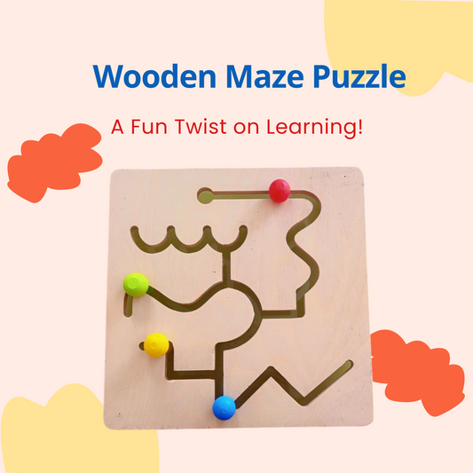 Wooden Maze Puzzle – Montessori Learning Toy for Kids