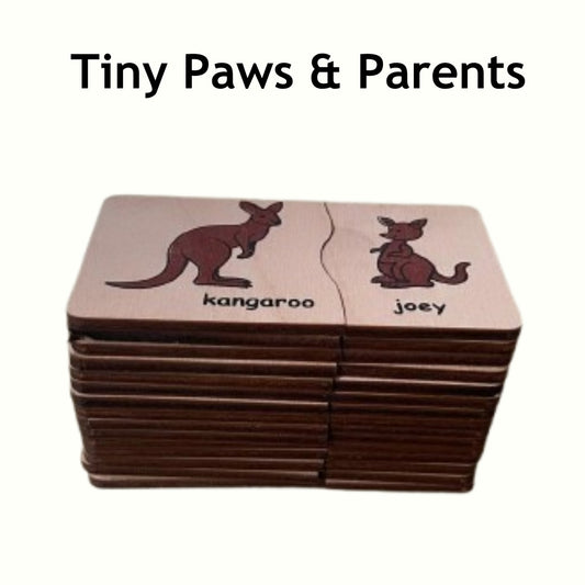 Tiny Paws & Parents - Animal & Bird Matching Puzzle