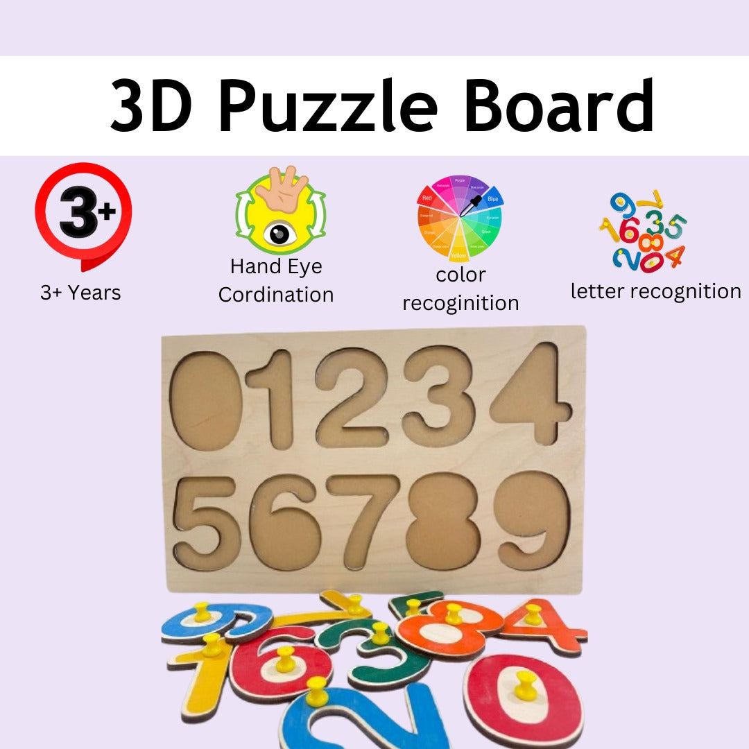 Count Puzzle –  Number Knob & Peg Puzzle