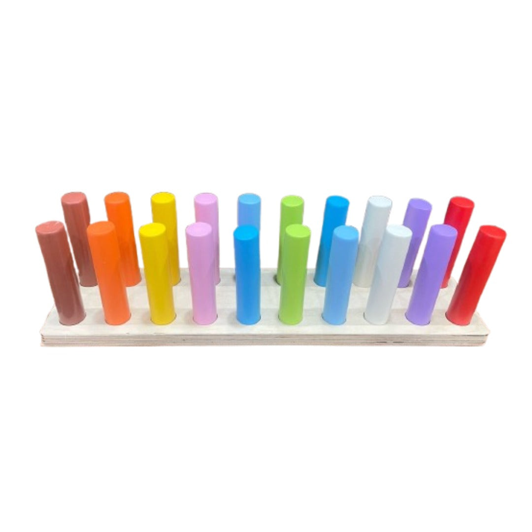 Color Peg Sort Zuvoy Color Match Fun | Wooden Color Matching & Sorting Toy